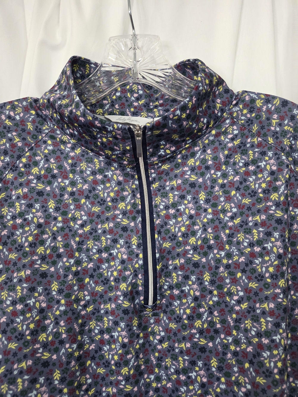 Lady Hagen Floral-Print Quarter-Zip Golf Long Sleeves Top/Jacket Size XL - Picture 2 of 9